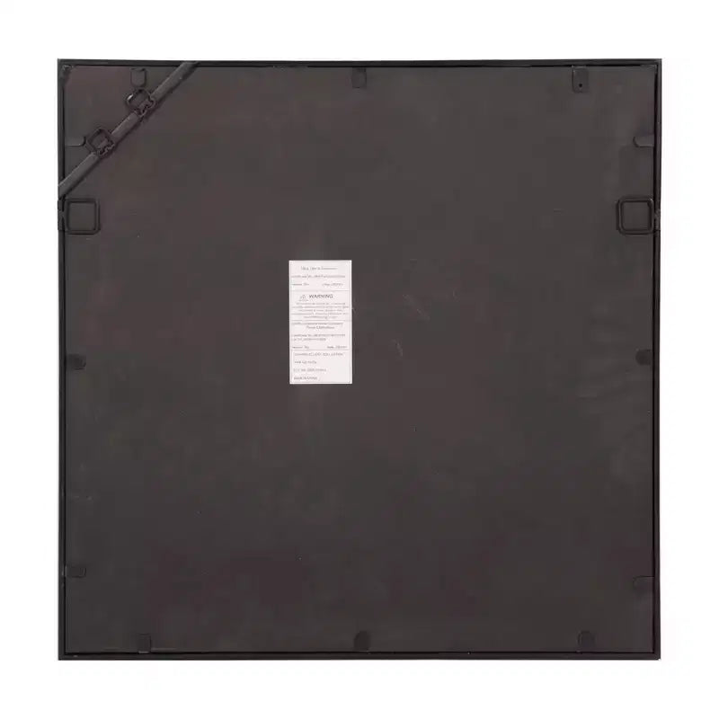 Specchio da parete quadrato geometrico 60x60 cm – Cornice in metallo grafite