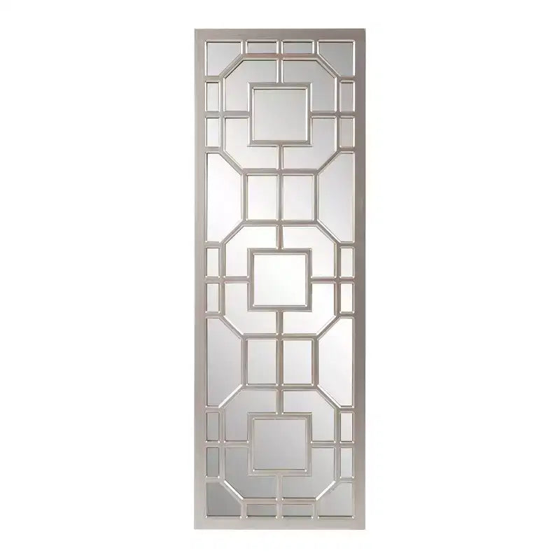 Howard Elliott 46.5"x15.75" Framed Aldrich Mirror Antique Silver: English Style, MDF, Wall Mount