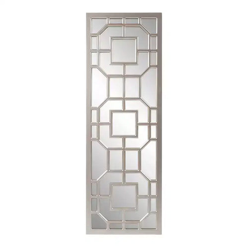 Howard Elliott 46.5"x15.75" Framed Aldrich Mirror Antique Silver: English Style, MDF, Wall Mount