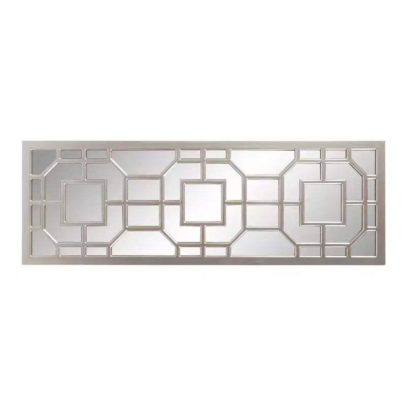 Specchio da parete con cornice Aldrich 118x40 cm – Argento anticato, stile inglese