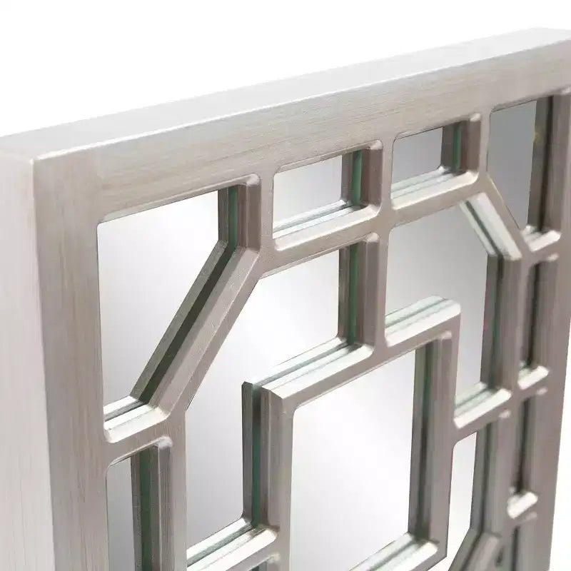 Specchio da parete con cornice Aldrich 118x40 cm – Argento anticato, stile inglese