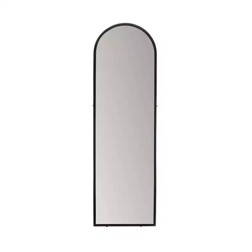 Brewster Aria Black Arched Mirror: 60-in Modern Floor, Metal Frame, Freestanding, 18-in Wide