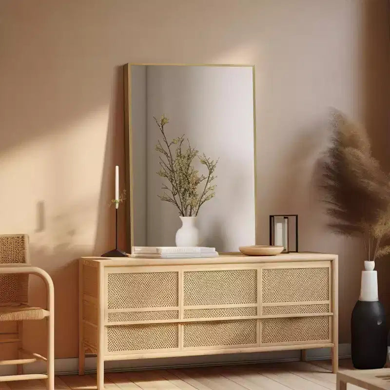 Specchio da bagno – Montaggio a parete, con cornice elegante