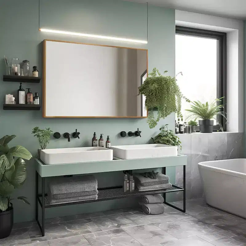 Specchio da bagno – Montaggio a parete, con cornice elegante