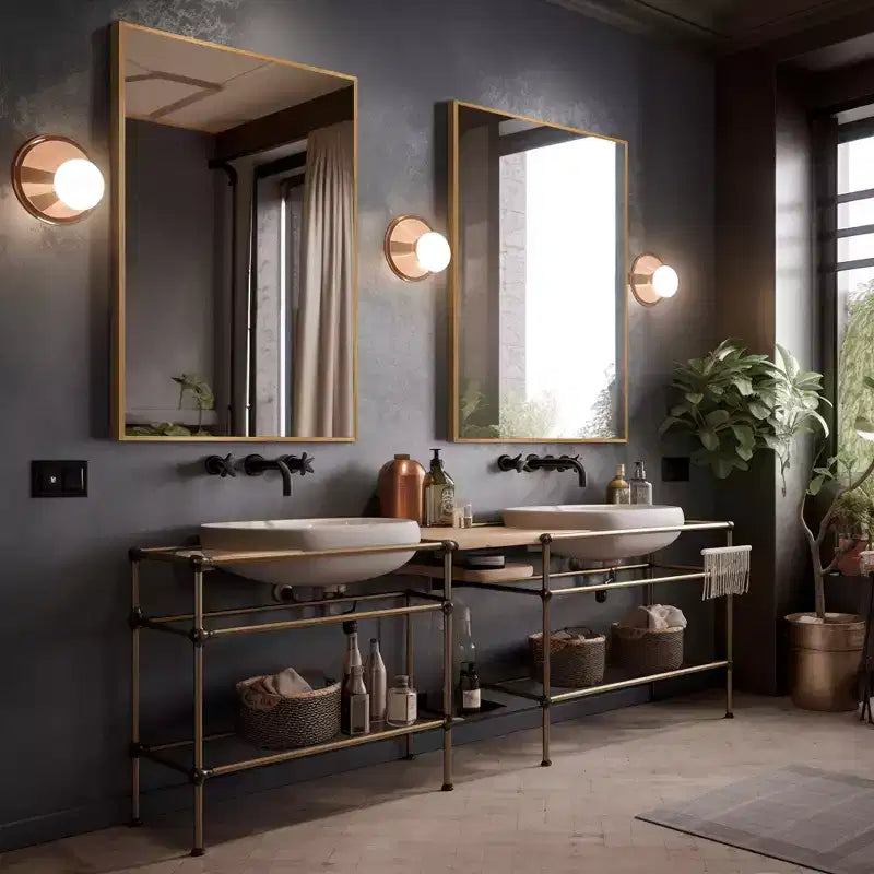 Specchio da bagno – Montaggio a parete, con cornice elegante