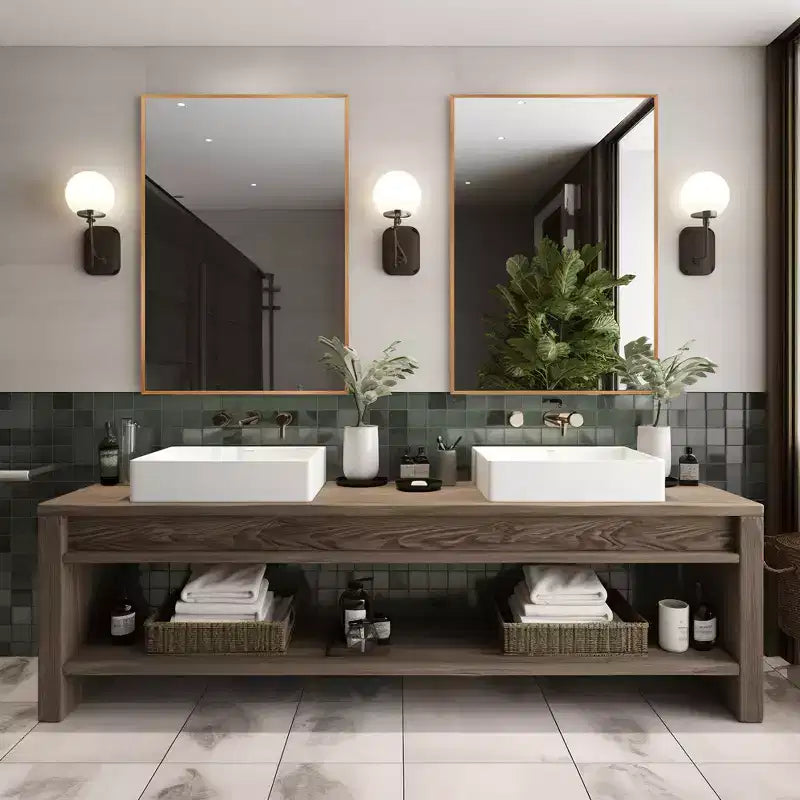 Specchio da bagno – Montaggio a parete, con cornice elegante