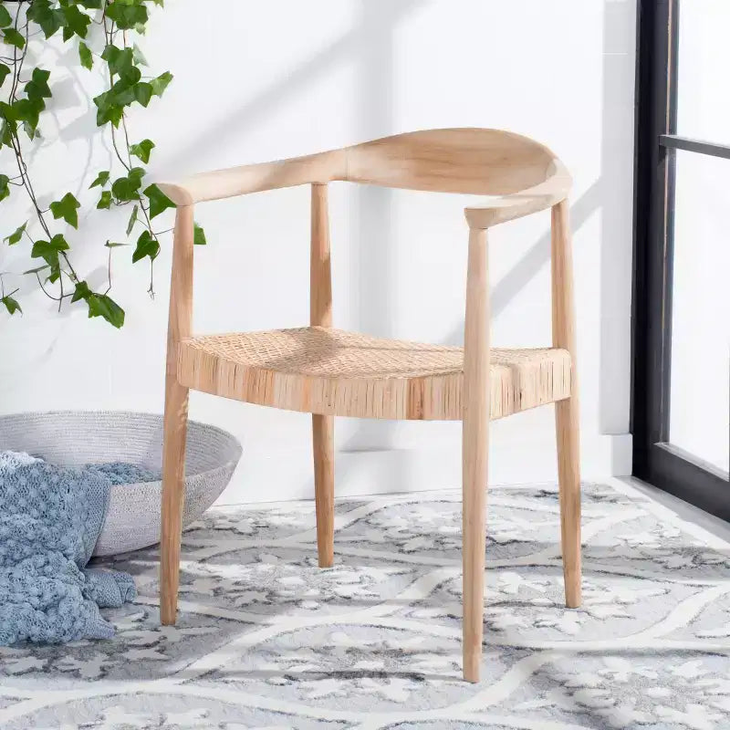 Poltrona d'accento in rattan sfogliato – Stile Boho Naturale