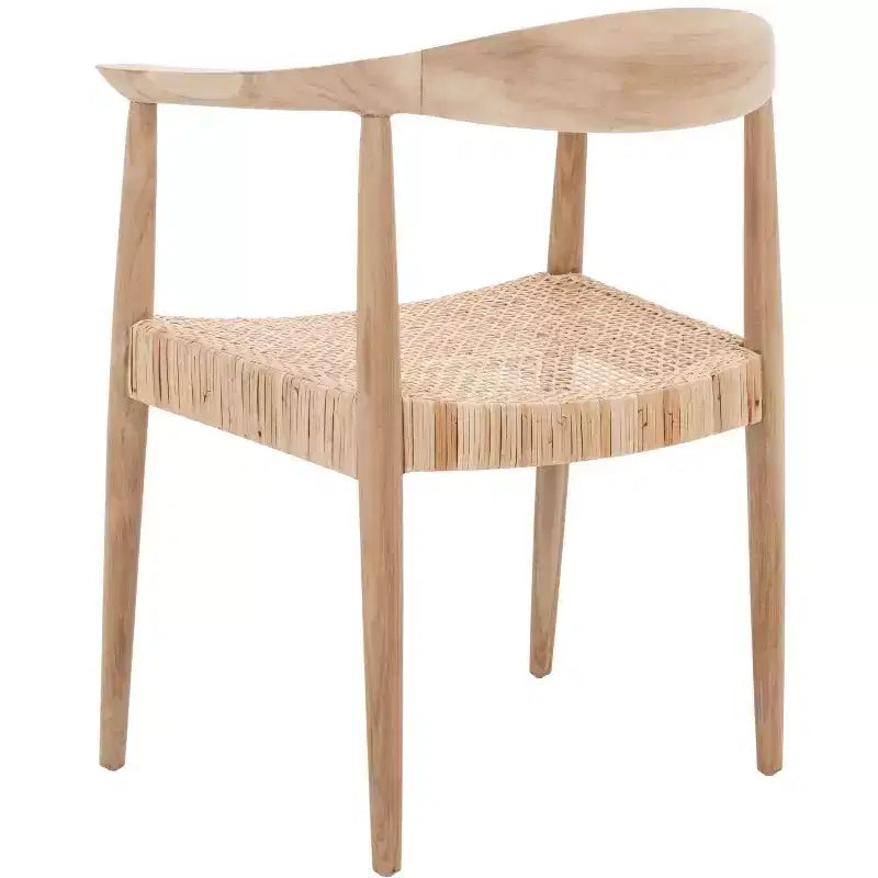 Poltrona d'accento in rattan sfogliato – Stile Boho Naturale