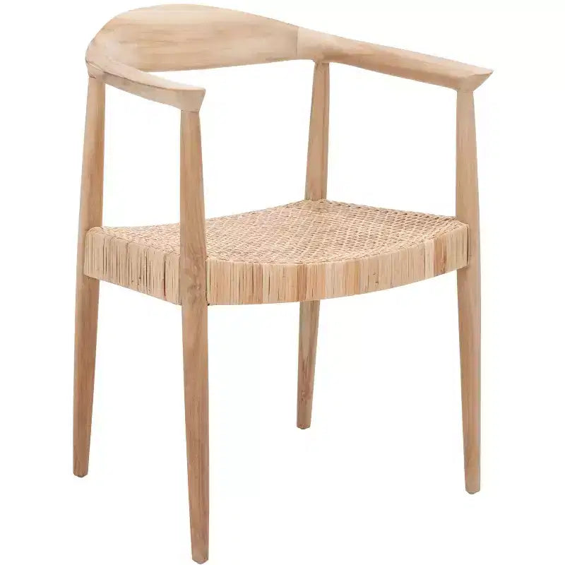 Poltrona d'accento in rattan sfogliato – Stile Boho Naturale