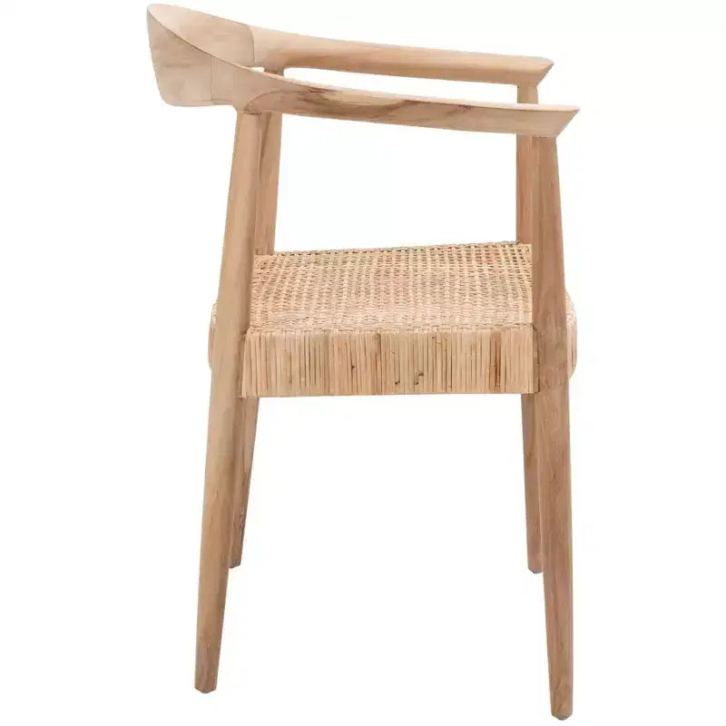 Poltrona d'accento in rattan sfogliato – Stile Boho Naturale
