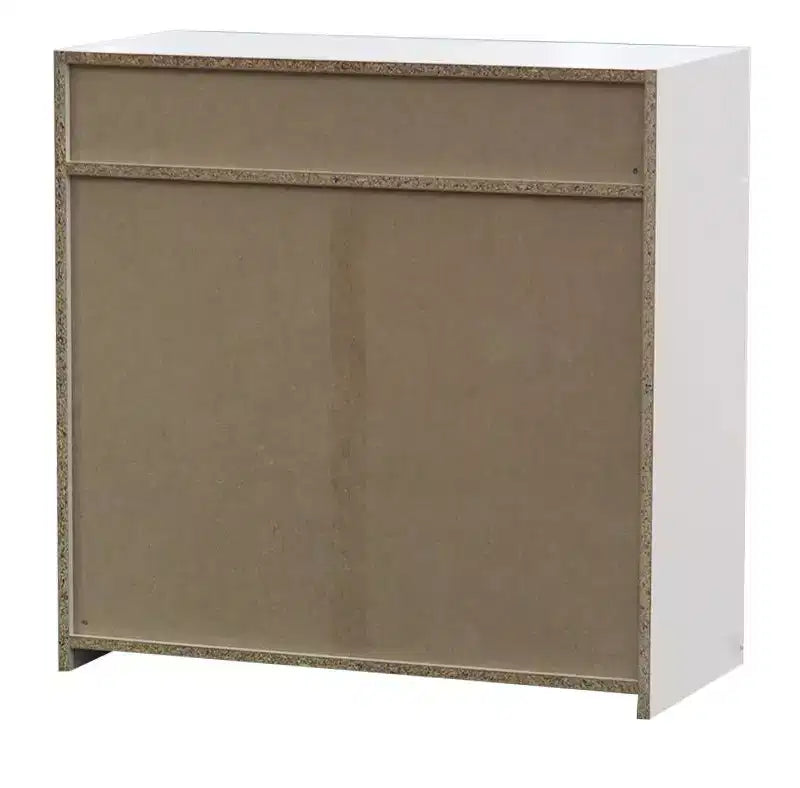 Scarpiera a 2 ante con ripiano aperto – Bianco e Grigio