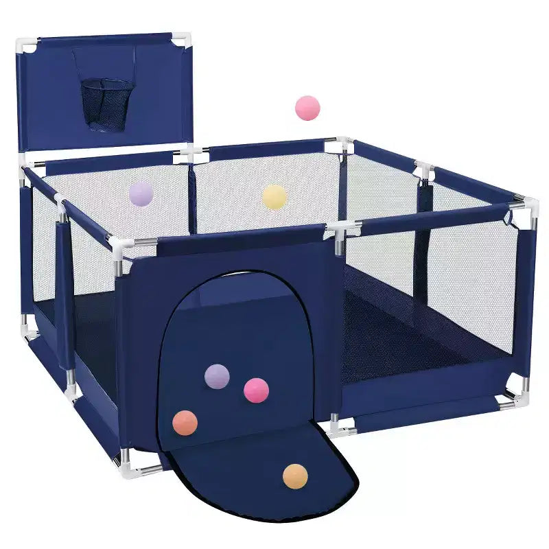 Box per bambini a 4 pannelli 50x50 con canestro da basket – Box portatile