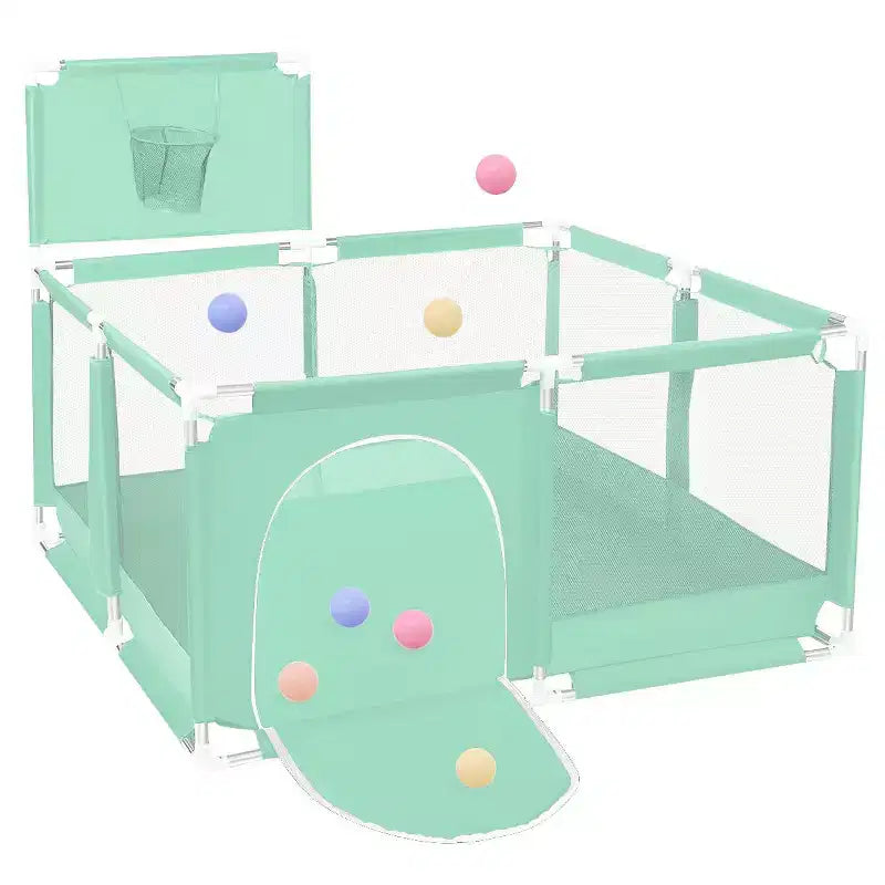 Box per bambini a 4 pannelli 50x50 con canestro da basket – Box portatile