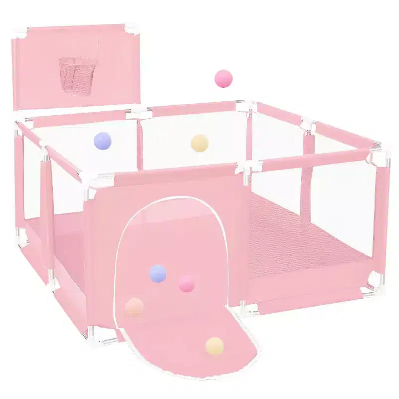 Box per bambini a 4 pannelli 50x50 con canestro da basket – Box portatile