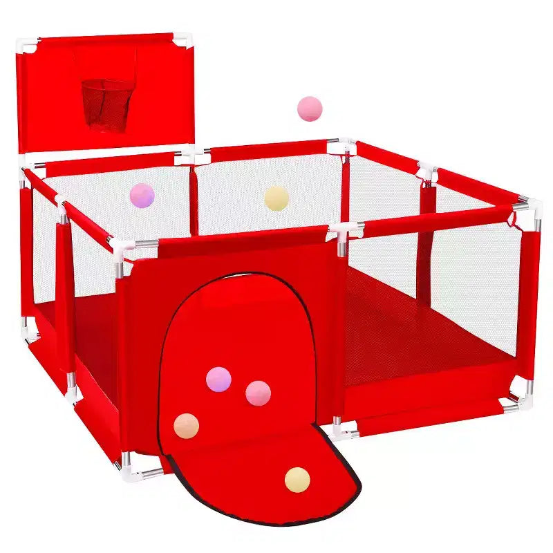 Box per bambini a 4 pannelli 50x50 con canestro da basket – Box portatile