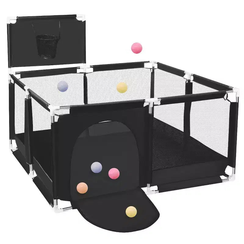 Box per bambini a 4 pannelli 50x50 con canestro da basket – Box portatile