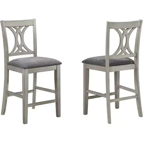 Kings Brand Furniture - Murdo Wash White Counter Height Dining Stools Chairs, Set of 2