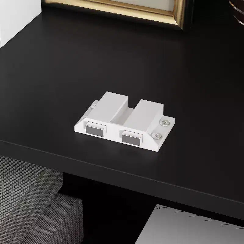 Vetrinetta Nera a 2 Ante e 1 Cassetto – Libreria Moderna