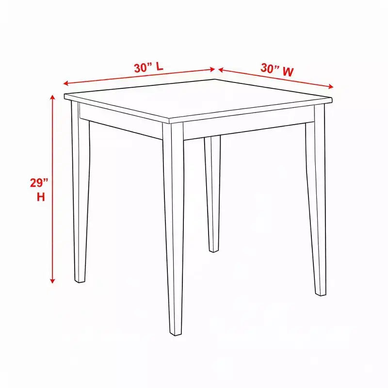 Tavolo da pranzo quadrato in legno massello – Finitura cappuccino