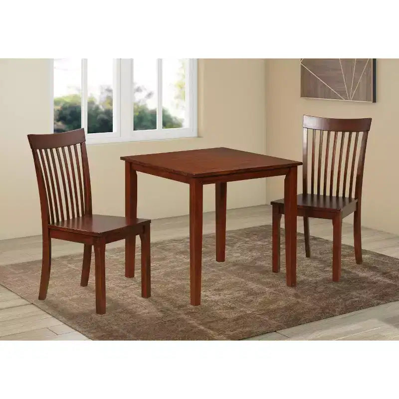 Tavolo da pranzo quadrato in legno massello – Finitura cappuccino