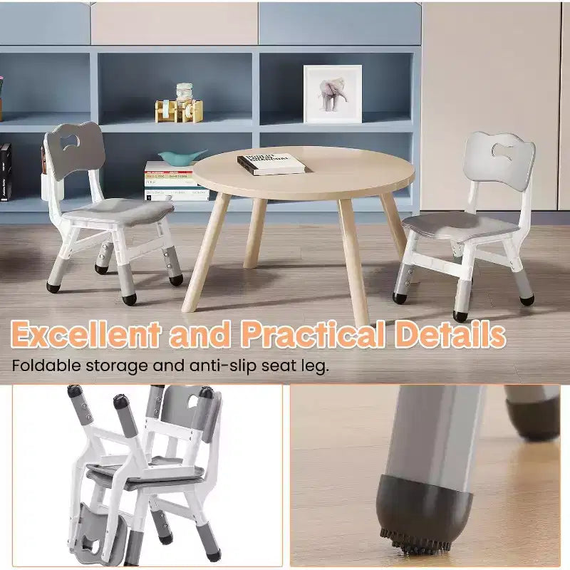 Sedie per bambini, sedie da scuola materna in plastica regolabili in 3 altezze, carico massimo 81 kg, per casa, scuola, interni/esterni (2-8 anni)