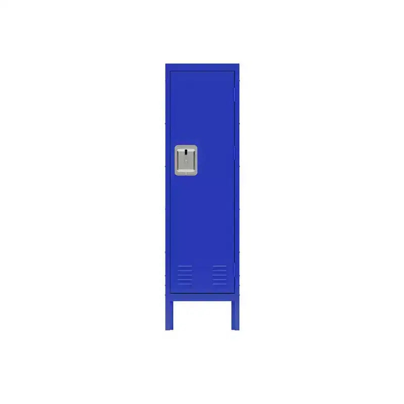 Armadietto in Acciaio a Un Ripiano con 2 Scomparti Separati per Casa Ufficio Scuola Palestra Camera da Letto, Blu