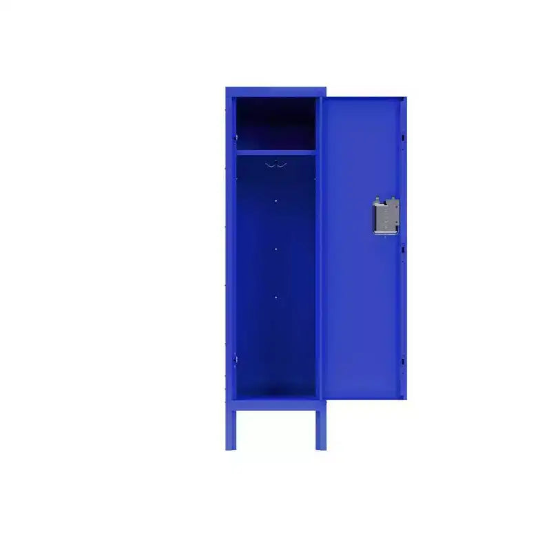 Armadietto in Acciaio a Un Ripiano con 2 Scomparti Separati per Casa Ufficio Scuola Palestra Camera da Letto, Blu