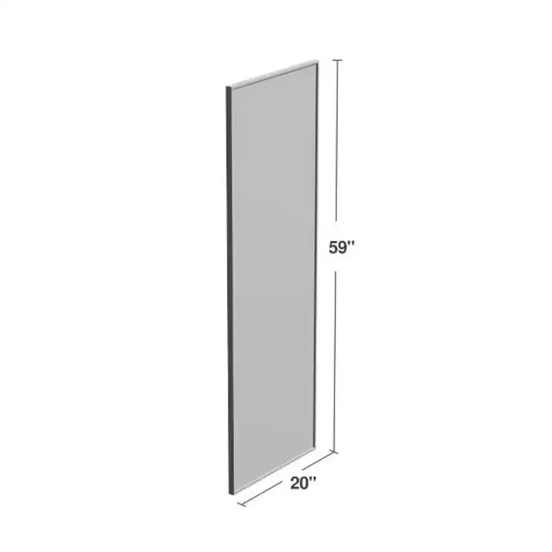 Specchio intero da terra con supporto – 50x150 cm Lega di alluminio, Nero