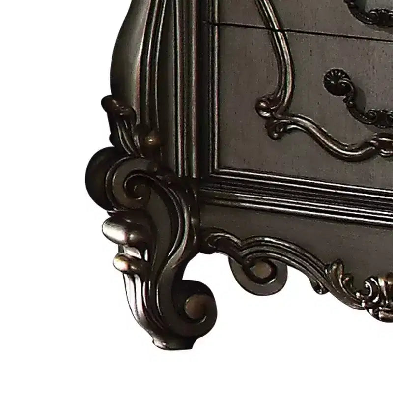 Comodino Versailles – Comodino con finitura platino antico
