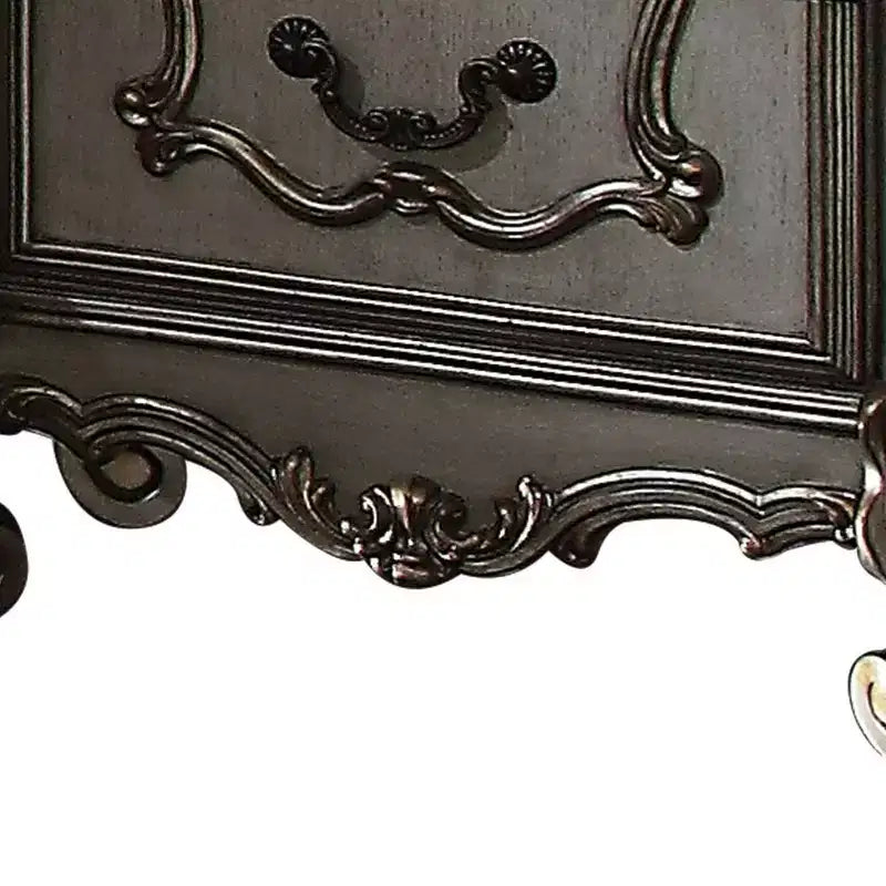 Comodino Versailles – Comodino con finitura platino antico