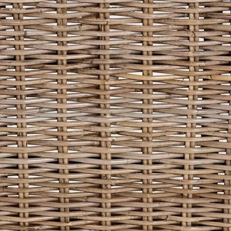 Panca d'appoggio Raisa Natural Kubu Rattan e Legno di Acacia – Grigio