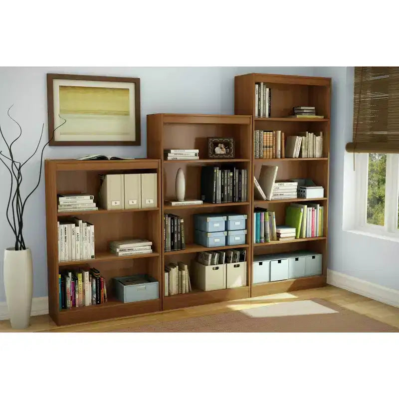 Libreria Decorativa a 4 Ripiani da 56" – Ciliegio Morgan, Capacità 25 libbre
