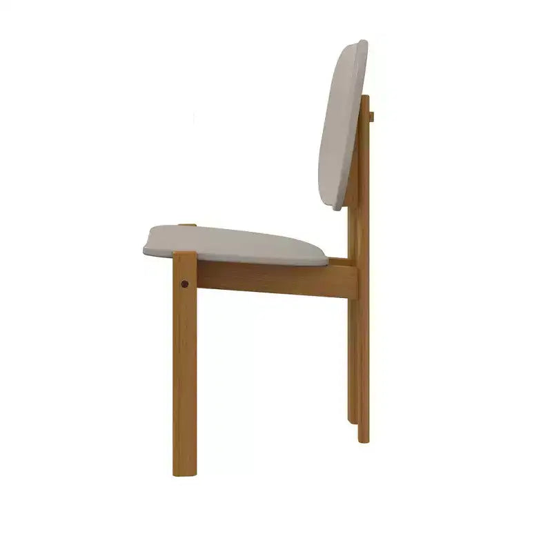 Manhattan Comfort Set di 4 Sedie da Pranzo Gales Mid-Century Modern con Gambe in Legno Massello