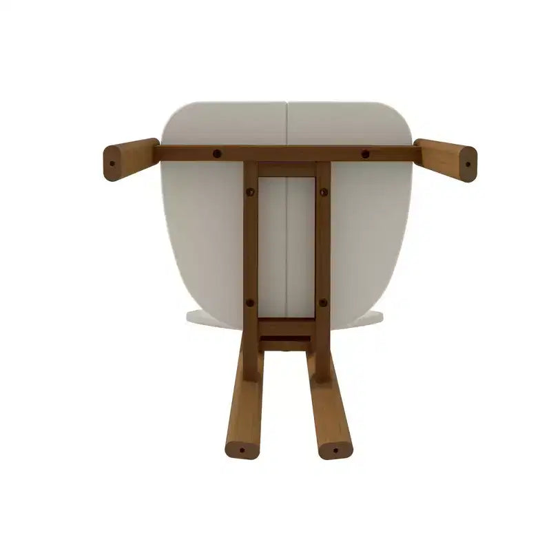 Manhattan Comfort Set di 4 Sedie da Pranzo Gales Mid-Century Modern con Gambe in Legno Massello