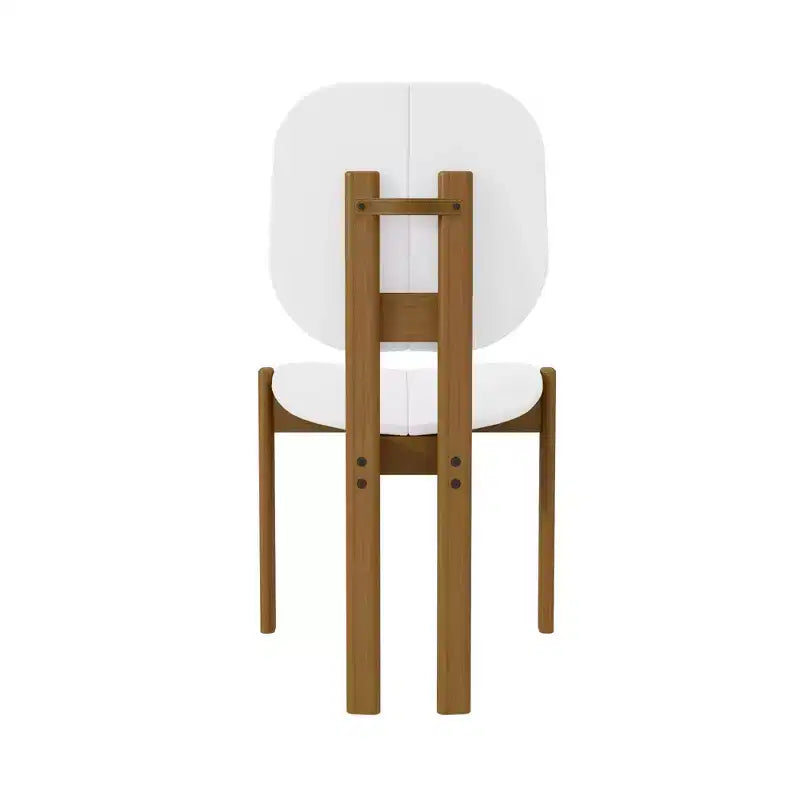 Manhattan Comfort Set di 4 Sedie da Pranzo Gales Mid-Century Modern con Gambe in Legno Massello