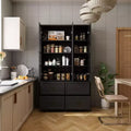 Vetrina con anta in vetro da 47" – Dispensa da Cucina in Legno, Nera