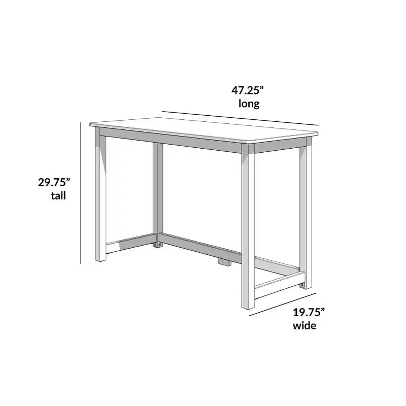 Scrivania in legno massello da 47,25" – Scrivania semplice per ufficio in casa o studio