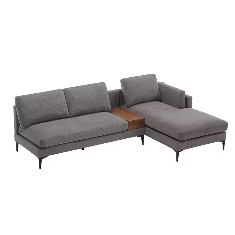 Divano sezionale a L a 3 posti minimalistico – Chaise longue reversibile
