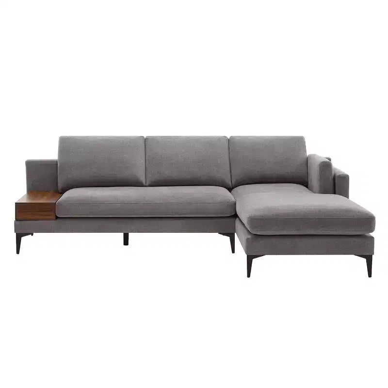 Divano sezionale a L a 3 posti minimalistico – Chaise longue reversibile