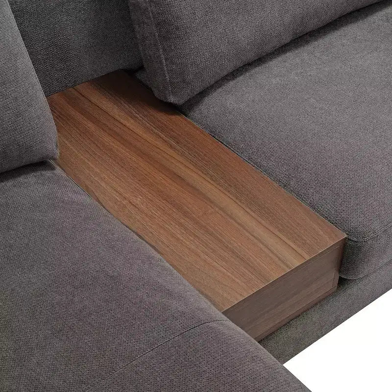 Divano sezionale a L a 3 posti minimalistico – Chaise longue reversibile