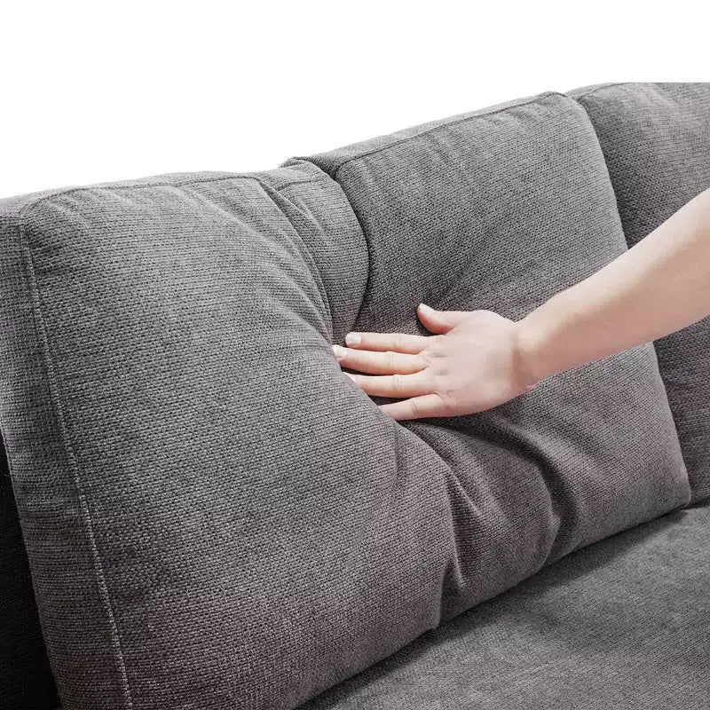 Divano sezionale a L a 3 posti minimalistico – Chaise longue reversibile