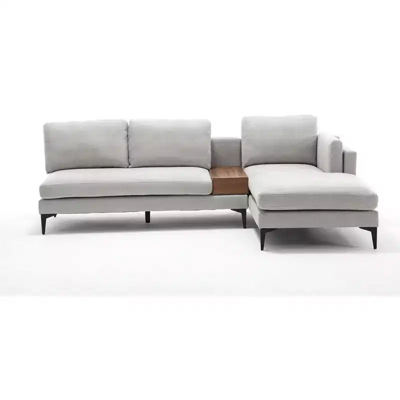Divano sezionale a L a 3 posti minimalistico – Chaise longue reversibile