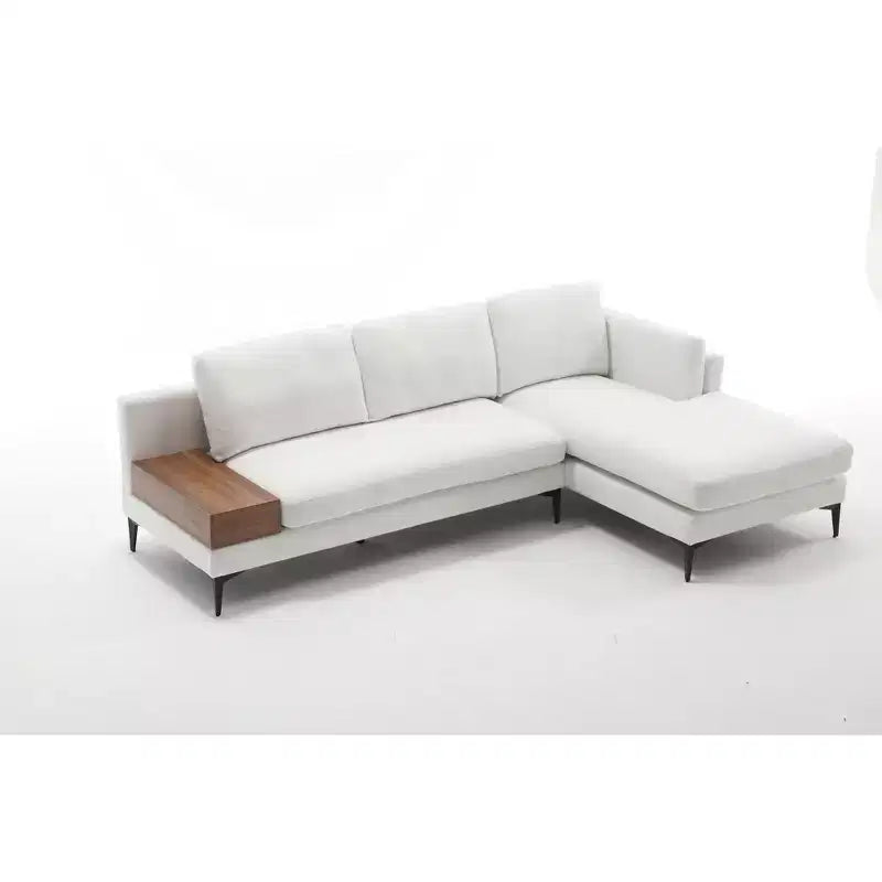 Divano sezionale a L a 3 posti minimalistico – Chaise longue reversibile