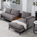 Divano sezionale a L a 3 posti minimalistico – Chaise longue reversibile
