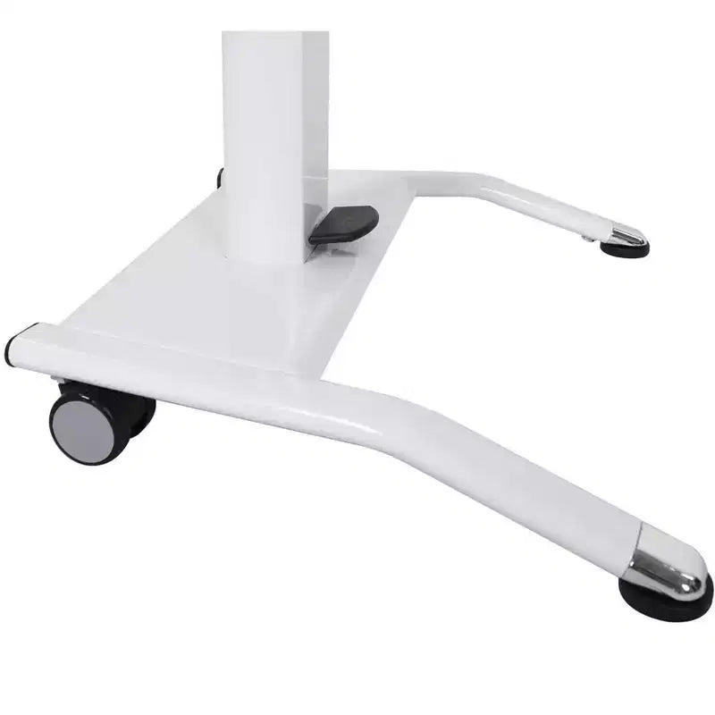 Leggio per laptop inclinabile ad altezza regolabile con meccanismo pneumatico – 65 cm di larghezza, bianco