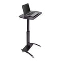 Stand Up Desk Store Pneumatic Adjustable Height Tilting Laptop Lectern Speakers Podium (White, 25.5 Wide)