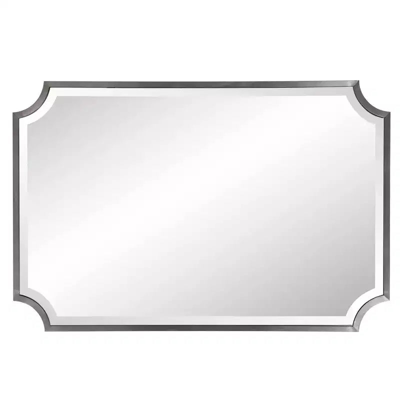 Specchio da parete Hastings con cornice in acciaio inossidabile 36x24