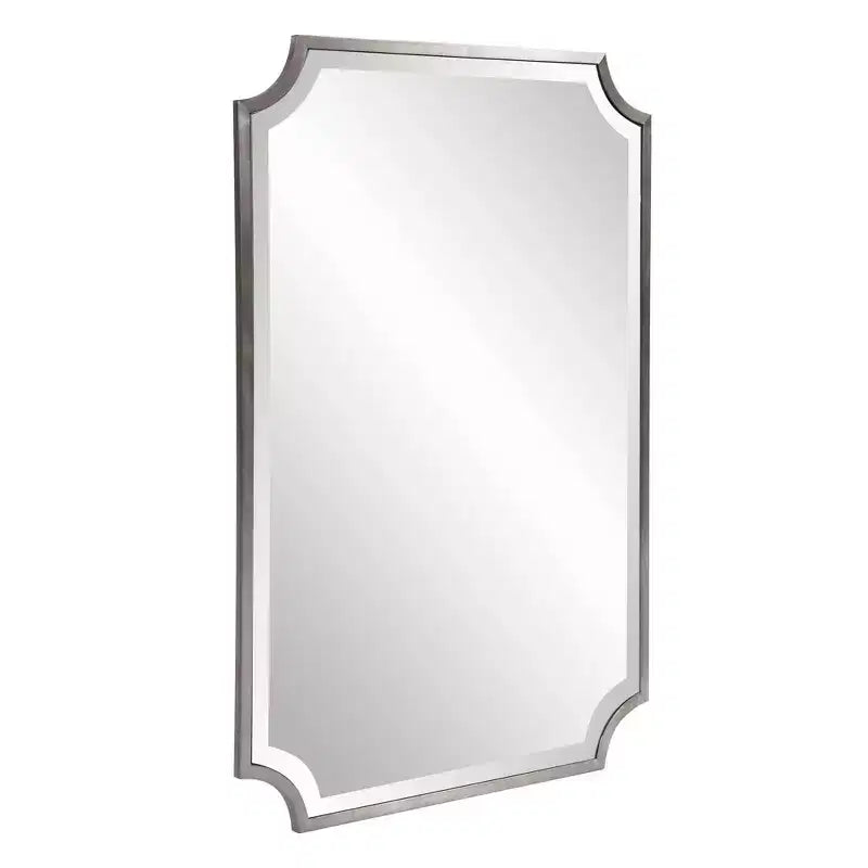 Specchio da parete Hastings con cornice in acciaio inossidabile 36x24