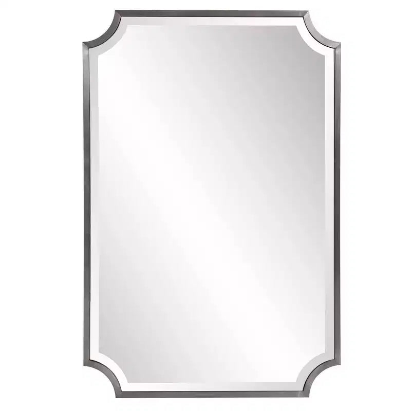 Specchio da parete Hastings con cornice in acciaio inossidabile 36x24